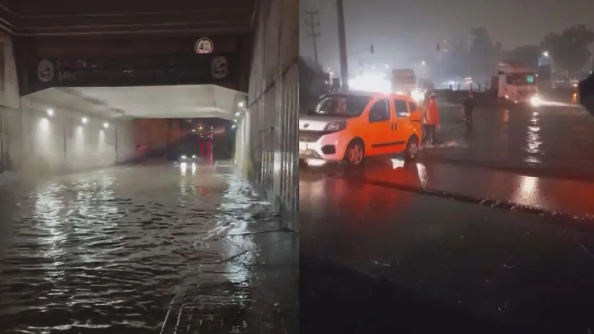 De fortes pluies inondent les routes des districts de Dörtyol et Payas, à Hatay