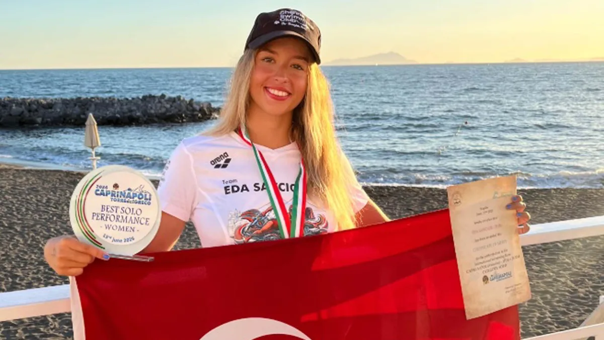 Eda Savcıgil Sets Two Records Swimming Catalina Channel