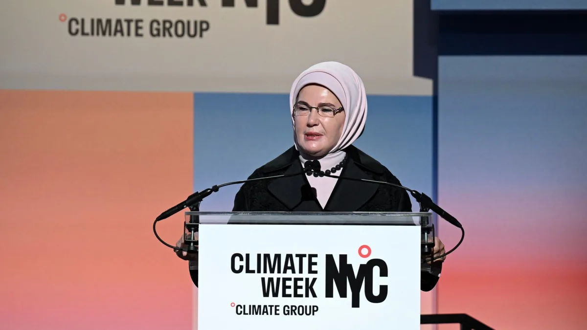 Emine Erdoğan Addresses Climate Week in New York, Advocates for Zero Waste Movement