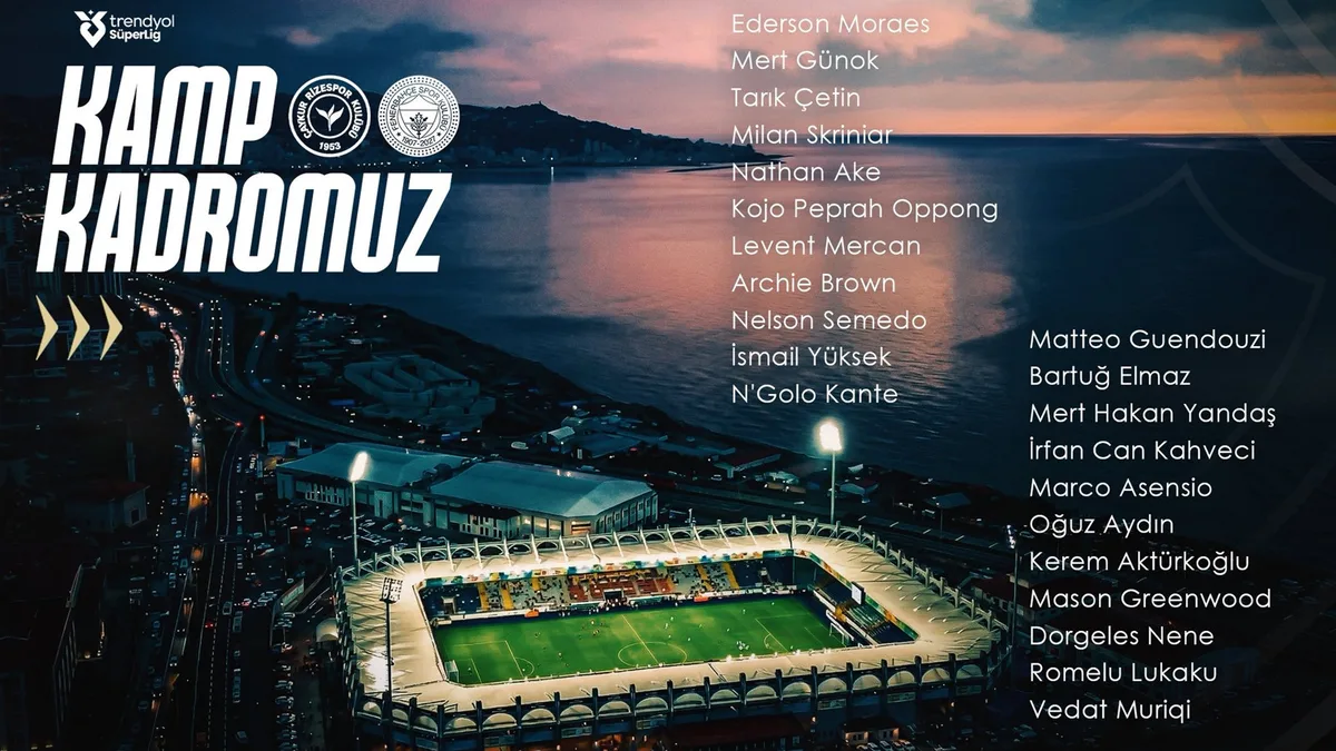Fenerbahçe neemt Mert Hakan Yandaş op in de selectie voor de wedstrijd tegen Çaykur Rizespor