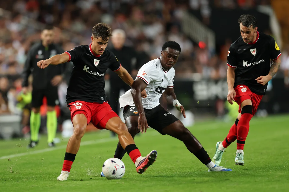 Valencia y Athletic Club empatan 0-0 en LaLiga