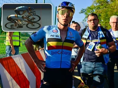 Remco Evenepoel gana el campeonato europeo de ciclismo tras una caída y un final al sprint