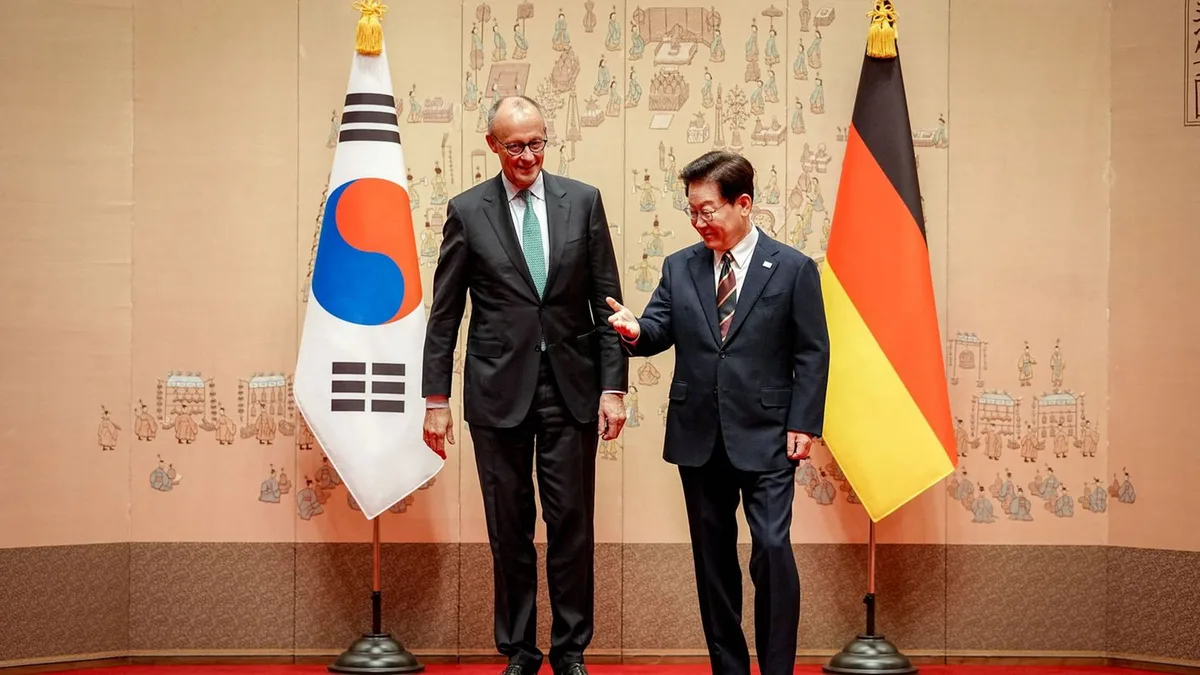 Duitse bondskanselier Friedrich Merz roept tijdens bezoek aan Zuid-Korea op tot Koreaanse hereniging