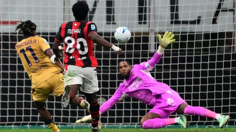 Bologna Beats Milan 4-2 at San Siro as Mbangula Scores a Hat Trick