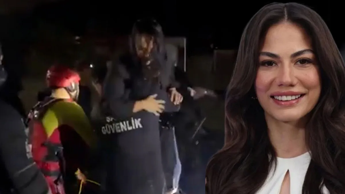 Demet Özdemir e Murat Boz salvati in barca da uno studio allagato a Istanbul
