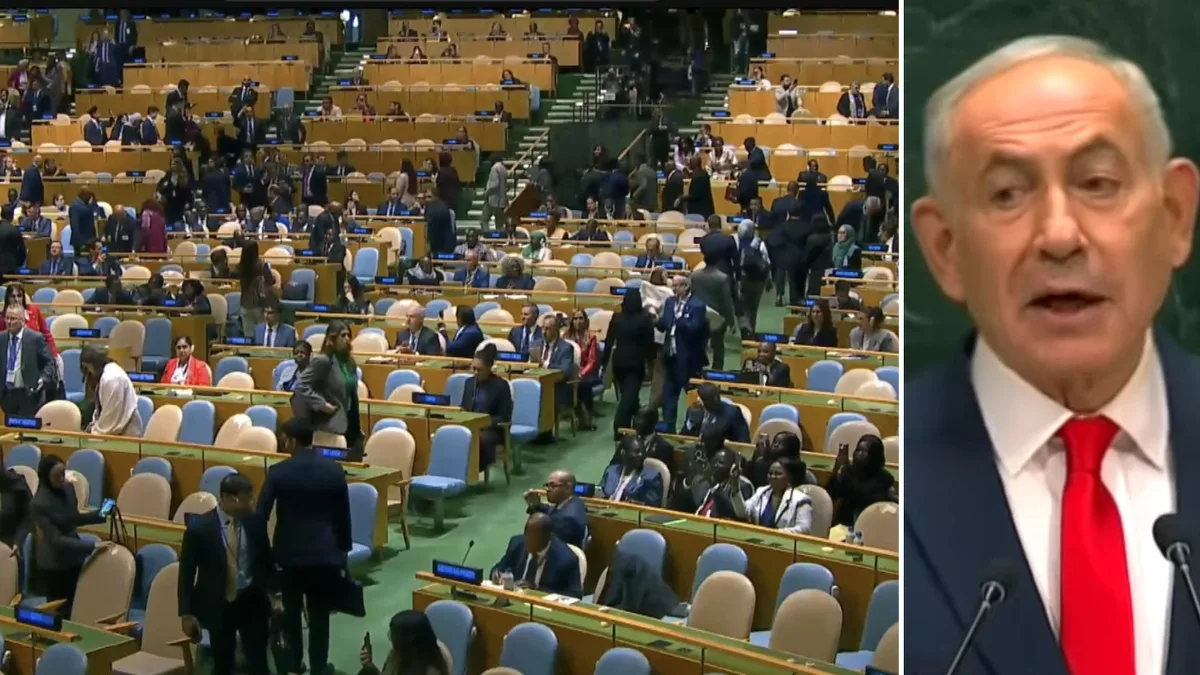 Netanyahu parla a un'Assemblea generale dell'ONU quasi vuota