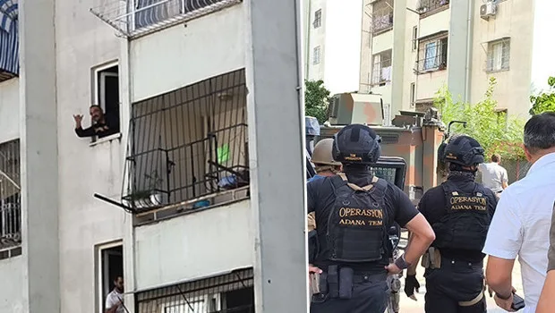 Verdächtiger verbarrikadiert sich mit Granate während Polizeirazzia in Adana