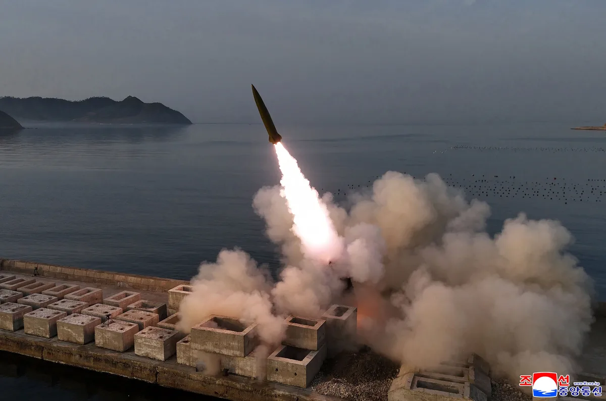 North Korea Fires Around a Dozen Short-Range Ballistic Missiles Toward East Sea