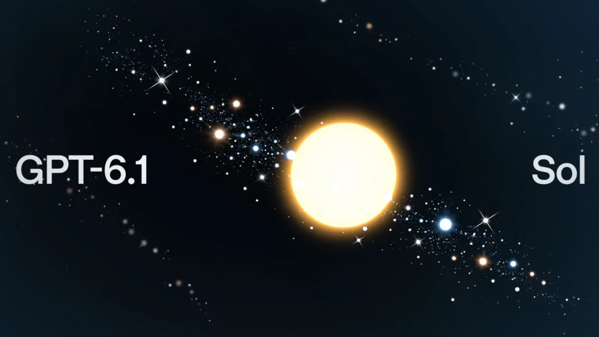 OpenAI presenta GPT-6.1 Sol, ofreciendo rendimiento cercano a Astra a menor costo