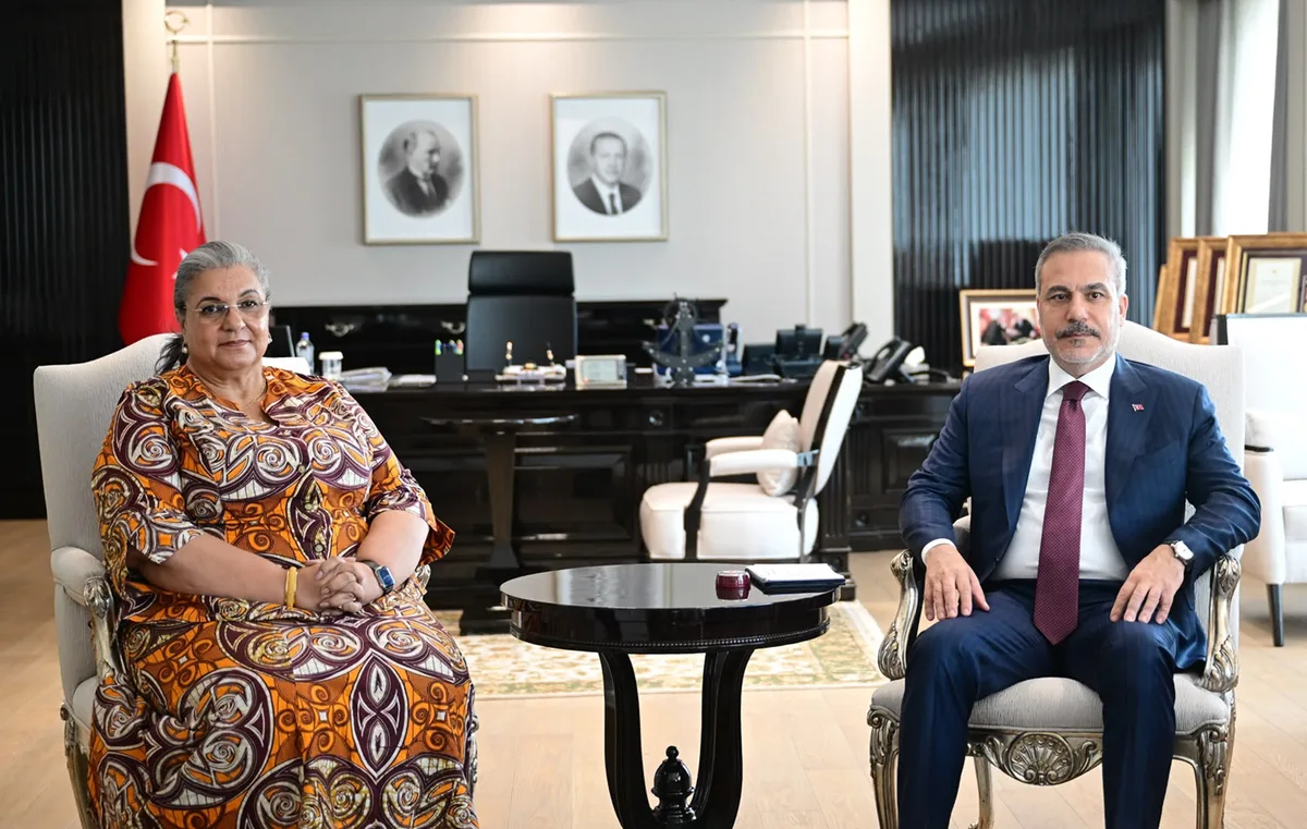 Le ministre turc des Affaires étrangères Hakan Fidan rencontre la représentante spéciale de l'ONU pour la Libye, Hanna Tetteh