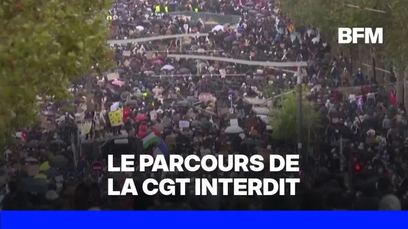 La polizia di Parigi vieta i percorsi delle marce della CGT e dei Gilet gialli nel centro città