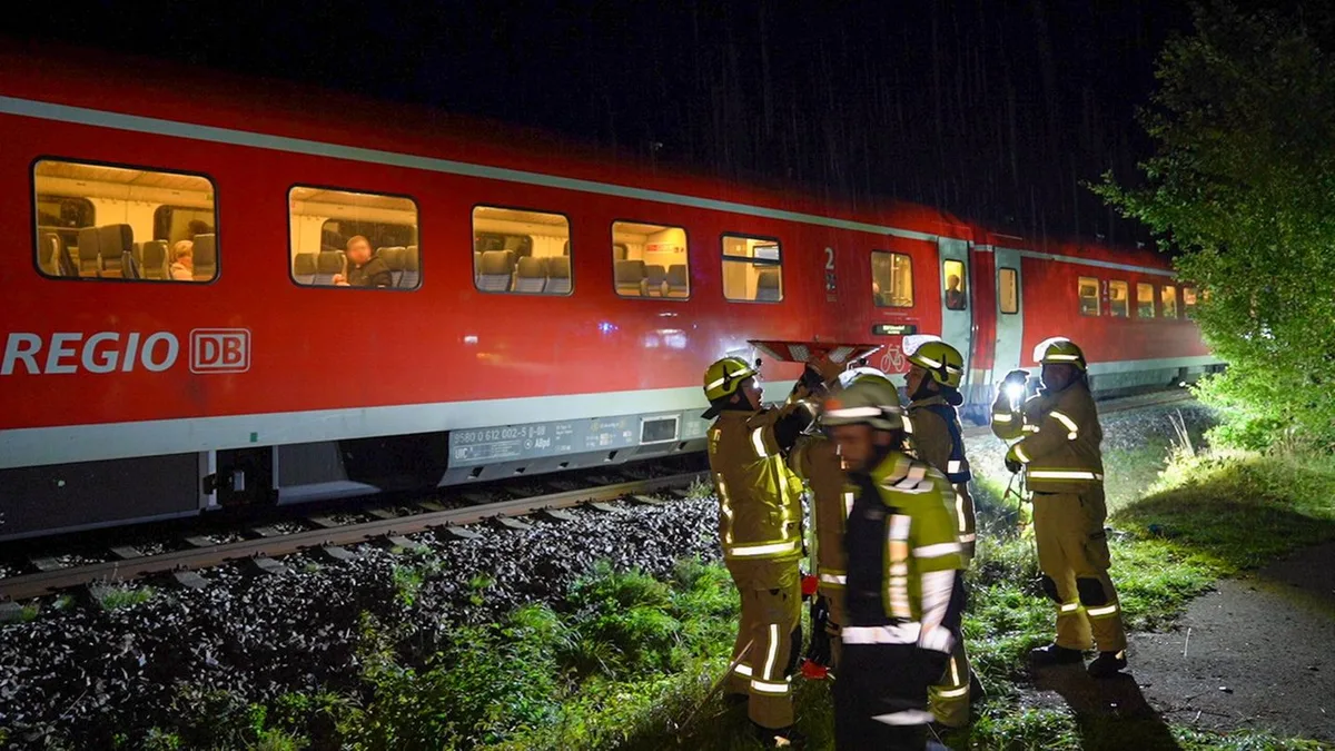 Un train régional percute un arbre tombé en Bavière; passagers indemnes