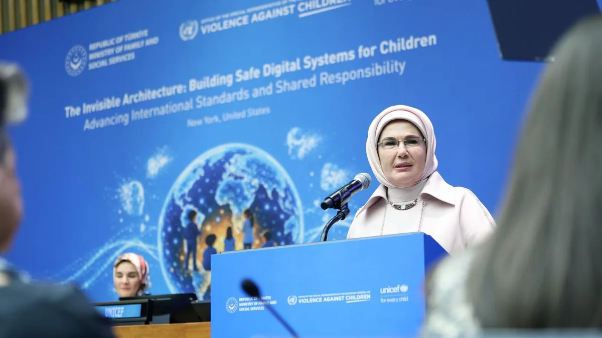 Emine Erdoğan plaide pour la sécurité numérique des enfants