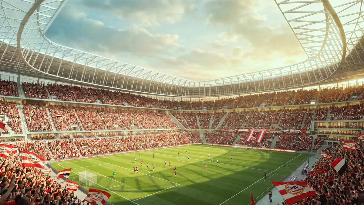PSV komt dichter bij uitbreiding van het Philips Stadion tot 55.000 plaatsen met een overeenkomst tot 2077