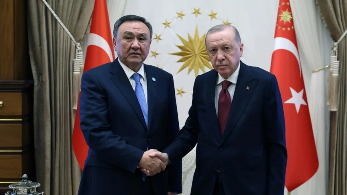 Recep Tayyip Erdoğan Meets Turkic States Organization Secretary-General Kubanıçbek Ömüraliyev