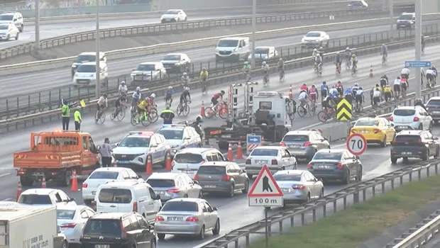 FSM Bridge Ankara Direction Closed for L'Étape Turkey Cycling Race